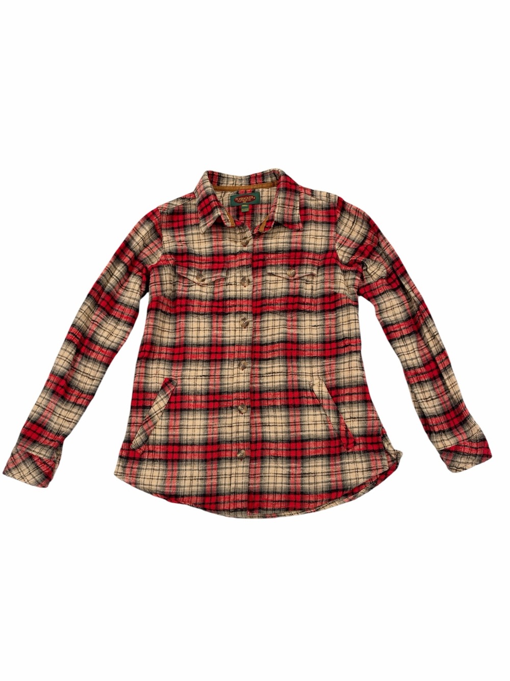 Flyshacker Clothing Women’s Flannel Flyshacket Size S Red/Black/Cream